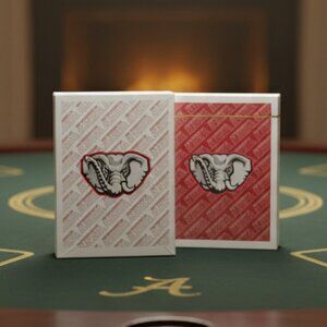 Set of 2 University of Alabama Crimson Tide Playing Cards OxBay 1 Used/1 New